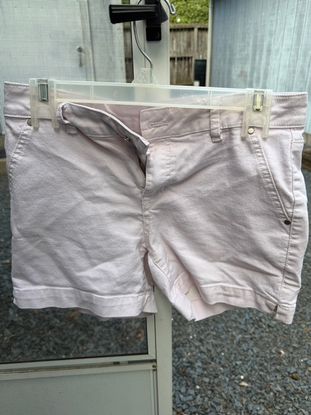 Women's Light Pink Cotton/Spandex Shorts